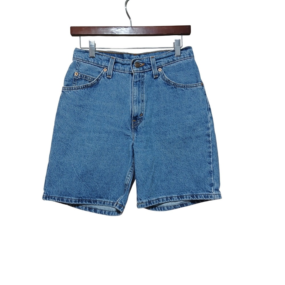 Vintage Levis 950 Relaxed Fit Orange Tab Denim Shorts Blue Made in USA Mens 7